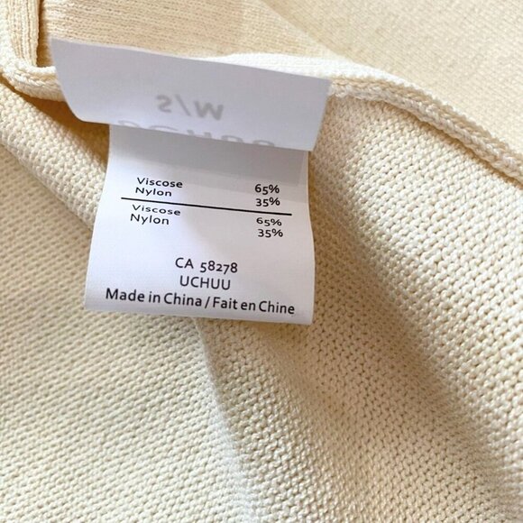 UCHUU MONTREAL CREAM SLEEVELESS SLOUCHY LONG THIN KNIT OPEN CARDIGAN VEST - S/M - Picture 9 of 9